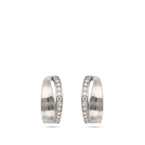 Aros, Plata 925 bañada en rodio, Zirconia cúbica artificial