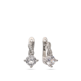 Gotas, Plata 925 bañada en rodio, Zirconia cúbica artificial