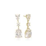 Gotas, Bañado en oro, Zirconia cúbica artificial