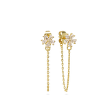 Gotas, Bañado en oro, Zirconia cúbica artificial