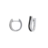 Aros, Plata 925 bañada en rodio, Zirconia cúbica artificial