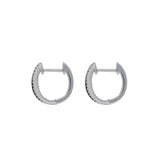 Aros, Plata 925 bañada en rodio, Zirconia cúbica artificial
