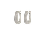 Aros, Plata 925 bañada en rodio, Zirconia cúbica artificial