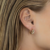 Aros, Bañado en oro, Zirconia cúbica artificial