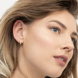 Aros, Bañado en oro, Zirconia cúbica artificial