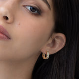 Aros, Bañado en oro, Zirconia cúbica artificial