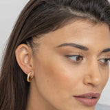 Aros, Bañado en oro, Zirconia cúbica artificial