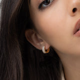 Aros, Bañado en oro, Zirconia cúbica artificial