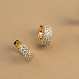 Aros, Bañado en oro, Zirconia cúbica artificial