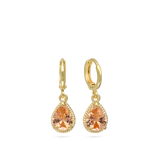 Gotas, Bañado en oro, Zirconia cúbica artificial