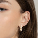 Gotas, Bañado en oro, Zirconia cúbica artificial