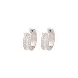 Aros, Plata 925 bañada en rodio, Zirconia cúbica artificial