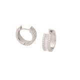 Aros, Plata 925 bañada en rodio, Zirconia cúbica artificial