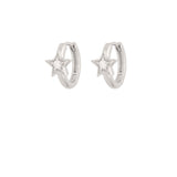 Aros, Plata 925 bañada en rodio, Zirconia cúbica artificial