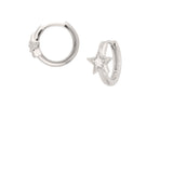 Aros, Plata 925 bañada en rodio, Zirconia cúbica artificial