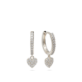 Aros, Plata 925 bañada en rodio, Zirconia cúbica artificial