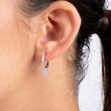 Aros, Plata 925 bañada en rodio, Zirconia cúbica artificial