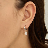 Aros, Plata 925 bañada en rodio, Zirconia cúbica artificial