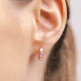 Aros, Bañado en oro, Zirconia cúbica artificial