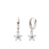 Aros, Plata 925 bañada en rodio, Zirconia cúbica artificial