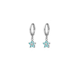 Aros, Plata 925 bañada en rodio, Zirconia cúbica artificial