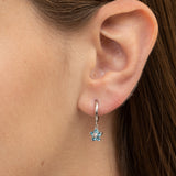 Aros, Plata 925 bañada en rodio, Zirconia cúbica artificial