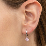 Aros, Plata 925 bañada en rodio, Zirconia cúbica artificial