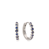 Aros, Plata 925 bañada en rodio, Zirconia cúbica artificial