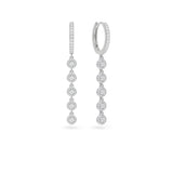 Aros, Plata 925 bañada en rodio, Zirconia cúbica artificial