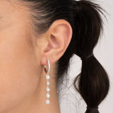 Aros, Plata 925 bañada en rodio, Zirconia cúbica artificial