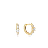 Aros, Bañado en oro, Zirconia cúbica artificial