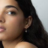 Gotas, Bañado en oro, Zirconia cúbica artificial