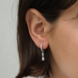 Gotas, Plata 925 bañada en rodio, Zirconia cúbica artificial