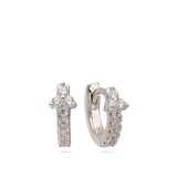 Aros, Plata 925 bañada en rodio, Zirconia cúbica artificial