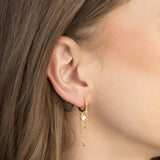 Gotas, Bañado en oro, Zirconia cúbica artificial