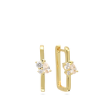 Aros, Bañado en oro, Zirconia cúbica artificial