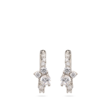 Aros, Plata 925 bañada en rodio, Zirconia cúbica artificial