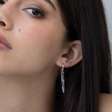 Aros, Plata 925 bañada en rodio, Zirconia cúbica artificial