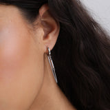 Aros, Plata 925 bañada en rodio, Zirconia cúbica artificial