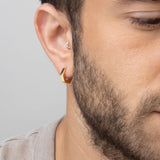 pendiente de hombre, Acero inoxidable, Sin piedra