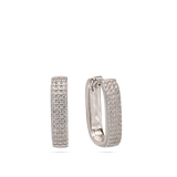 Aros, Plata 925 bañada en rodio, Zirconia cúbica artificial