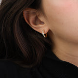Aros, Bañado en oro, Zirconia cúbica artificial
