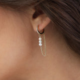 Aros, Bañado en oro, Zirconia cúbica artificial, Perla cultivada