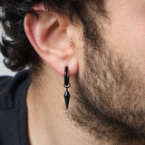 pendiente de hombre, Acero inoxidable, Sin piedra
