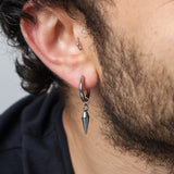 pendiente de hombre, Acero inoxidable, Sin piedra