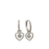 Gotas, Plata 925 bañada en rodio, Zirconia cúbica artificial