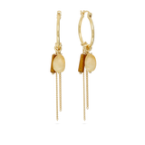 Aros, Bañado en oro, Jaspe artificial, Citrina artificial