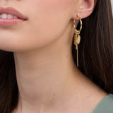 Aros, Bañado en oro, Jaspe artificial, Citrina artificial