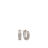 Aros, Plata 925 bañada en rodio, Zirconia cúbica artificial