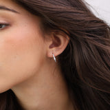 Aros, Plata 925 bañada en rodio, Zirconia cúbica artificial